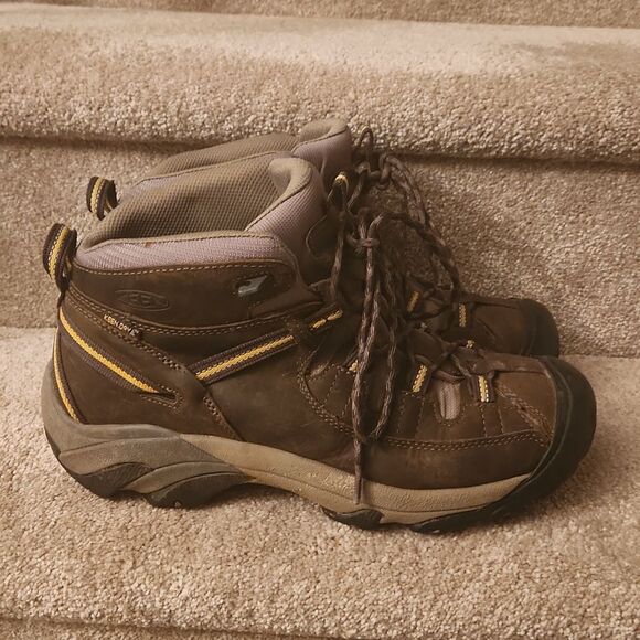 Keen Men's "Targhee II" Mid-Ankle Brown Leather Hiking Boots Size 10.5 - Picture 1 of 11